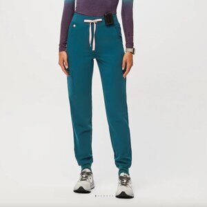 NEW High Waisted Zamora Jogger Scrub Pants - Caribbean Blue